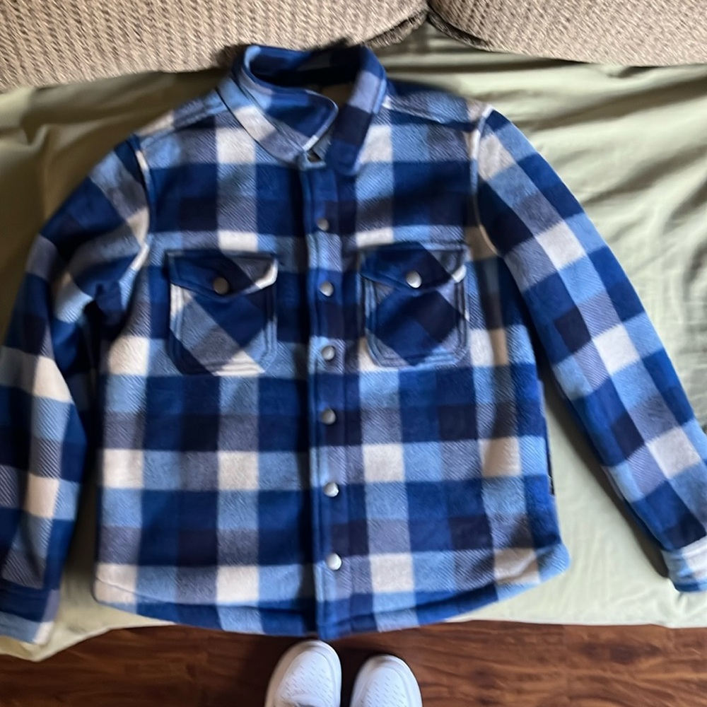 Eddie Bower| Children’s Blue Wool Plaid Sweater